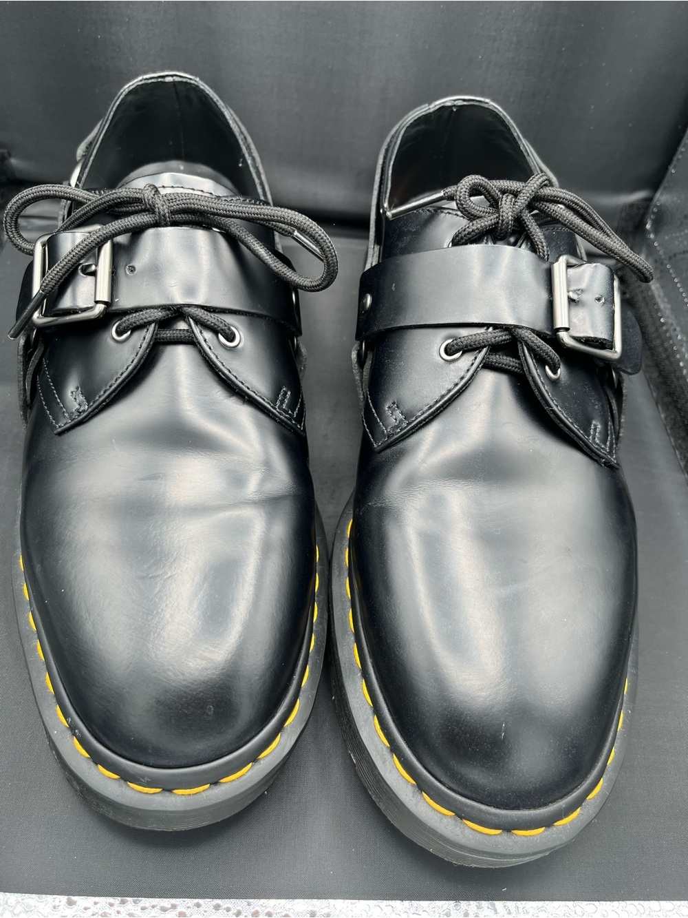 Men’s Dr. Martens Black Harness Buckle Derby’s